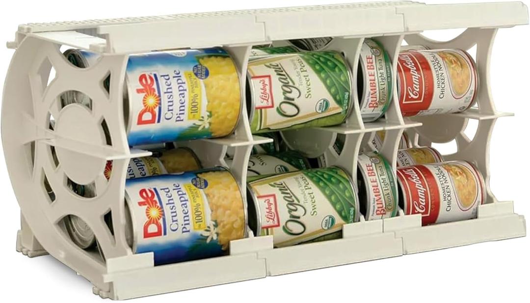 Shelf Reliance Cansolidator Cupboard - 1-Pack Can Organizer for Pantry, Stackable Soda Can Storage for Kitchen, Holds 20 Cans of Food or Soda