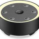 Kipcush Sleep Sound Machine - 24 High-Fidelity Non-Looping Sounds, Portable White Noise Machine for Baby, Kids & Adults, Dimmable Night Light, 6 Auto-Off Timers, USB Powered for Travel, Home & Office (Standard, Black)