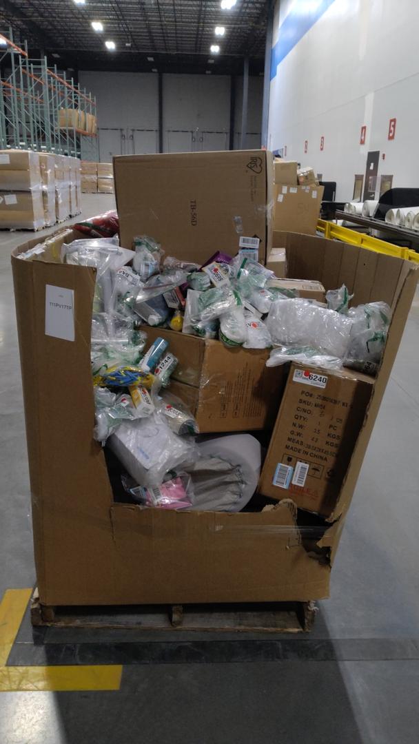 pallet of salvage items