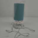Turquoise Nightstand Table Lamp for Bedroom -, Small Lamp for Office Desk with Metal Base, LED Bulb Included