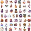 4 x Cute Stickers for Kids, Stickers for Water Bottles,Vinyl Waterproof Aesthetic Laptop Sticker Pack Classroom Prizes Skateboard for Teens Girls Students (Halloween)