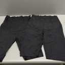 Womens Maternity Yoga Shorts Over The Belly Pregnancy Workout Athletic Running Biker Shorts Comfy Stretchy (Medium, 2 Pack-black/Black)