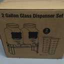 2 Gallon Glass Drink Dispensers For PartiesLemonade Beverage Dispenser With Stand And Spigot For BBQ, Picnic, Party,Laundry Detergent Dispenser