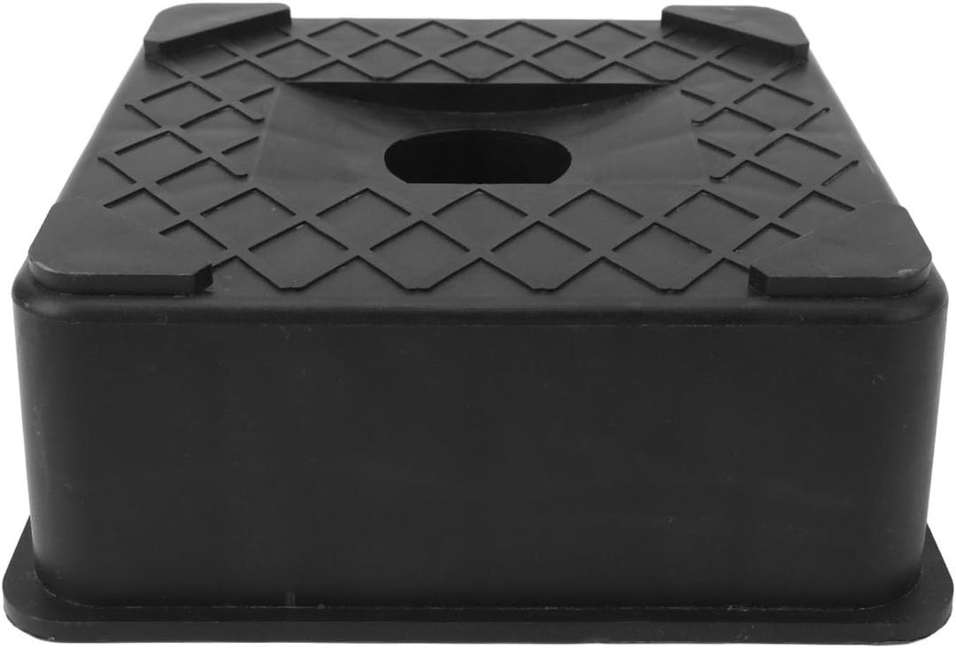 Trailer Jack Block 18,000 lbs. Capacity Camper Stabilizer Blocks Rubber Heavy Duty RV Jack Stabilizer Support Foot Plate Black