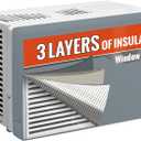 AC Covers for Inside to Protect AC and Winter Insulation, 3 Layers Insulation Air Conditioner Covers for Window Units with Aluminum Foil and 2mm Foam, 25" W x 17" H x 3.5" D - Grey (Gray)