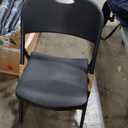 Amazon Basics Sturdy Foldable Plastic Chair, Portable, 350-Pound Capacity, Black, 6-Pack