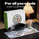 Matcha Set 8-Piece Japanese Tea Ceremony Kit with Ceramic Bowl, Bamboo Whisk & Holder, 2 Scoops, Strainer, Tea Cloth - Complete Gift Set for Traditional Brewing(Gradient Black)