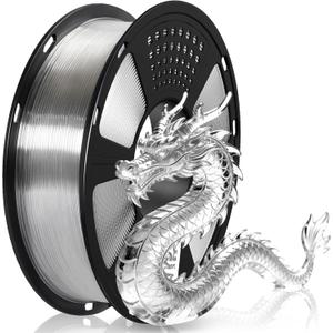 Geeetech PETG Filament 1.75mm Transparent, 1 KG (2.2lbs) Neatly Wound Spool Clear 3D Printer Filament, High-Toughness, 0.02mm Accuracy, Non-Clogging & Non-Stringing, Fits Most FDM Printers
