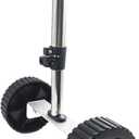 Support Wheel Attachment for String Grass Trimmer Weed Wacker/Weed Eater4.9" x 14.2" Yellow Auxiliary Wheel Angle & Height Adjustable Fit 1.02"(26mm) Rod/Pole/Shaft