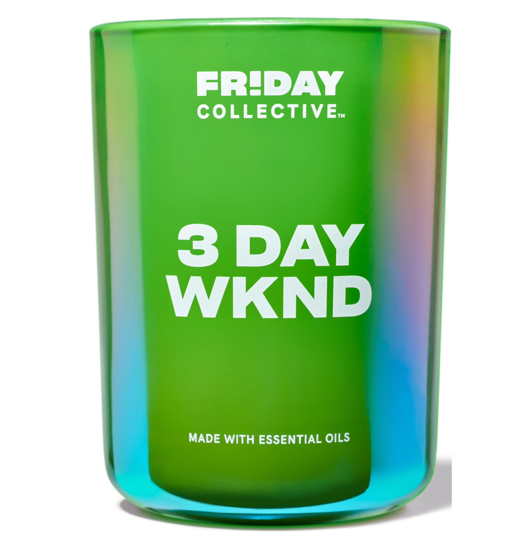 Friday Collective 3 Day Wknd Candle, Fruity Scented, Made with Essential Oils, 8 oz
