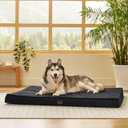 Bedsure Giant Dog Bed for Jumbo Dogs - 54" x 44" Flat Pet Beds with Removable Washable Cover, Orthopedic Egg Crate Foam Mat for Pet Up to 150 lbs, Not for Crate (Black)