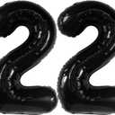 KatchOn, 22 Balloon Number Black - 40 Inch, 22 Number Balloons | Black 22 Balloons for 22 Birthday Decorations for Men | Number 22 Balloons | Number Balloons for Happy Anniversary Decorations
