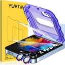 YWXTW EZ Alignment for Samsung Galaxy Z Flip 6/Z Flip 7 FE Screen Protector, 2 PCS Front Tempered Glass Cover Screen Protector+1 Set Camera Lens Protector, Bubble Free & Anti Scratch (Multi-Coloured 1+2)