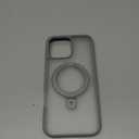 TORRAS Q3 Spin for iPhone 15 Pro Max, 360 Magnetic Stand, Fit for MagSafe, Built-in Ring Holder Kickstand, Mil-Grade Protective Translucent Hard PC Case for iPhone 15 Pro Max, Natural Titanium 6.7''