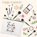 12Set Employee Appreciation Gifts Bulk, Thank You Gift Inspirational Notebook Makeup Bag for Team Volunteer Nurse Coworker Teacher, Cosmetic Bag Notepad with Bamboo Pen Gifts Box (12, Teacher)