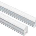 4FT LED Shop Lights (2 Pack), 2000LM 6500K Super Bright White T5 Commercial Lights, 20W Linkable Utility Integrated Single Fixture for Gym/Garage/Ceiling/Under Cabinet, Plug & Play