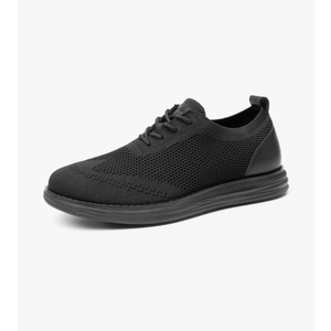 Bruno Marc Men's KnitFlex Breeze Mesh Sneakers Oxfords Lace-Up Lightweight Casual Walking Shoes,Size 12, All/Black,GRAND-02