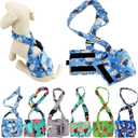 Dog Diaper for Male Boy Belly Band Reusable Washable with Suspenders Soft Fleece (Blue Bear, L: Waist 16" - 19")