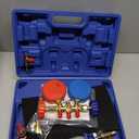 Orion Motor Tech AC Gauges, AC Manifold Gauge Set for R134a R12 R502 Refrigerant, 3 Way Car with 5FT Hoses Couplers & Adapter, Puncturing & Self Sealing Can Tap Freon Charge Kit