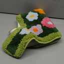 Cute Moss Flower Bathroom Toilet Rugs, Green Toilet Mat U Shape Washable Non-Slip Around The Toilet Rug Aesthetic Bath Mat for Family and Hotel Bathroom DecorationsGreen, 1.6ftx1.6ft