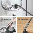 HOTO Cordless Electric Spin Scrubber, IPX7 Full Body Waterproof Bathroom Cleaning Brush, Max 22 in-lb, Shower Scrubber Brush with Long Handle, 6 Brush Heads, Power Scrubber for Bathroom, Floor, Tile