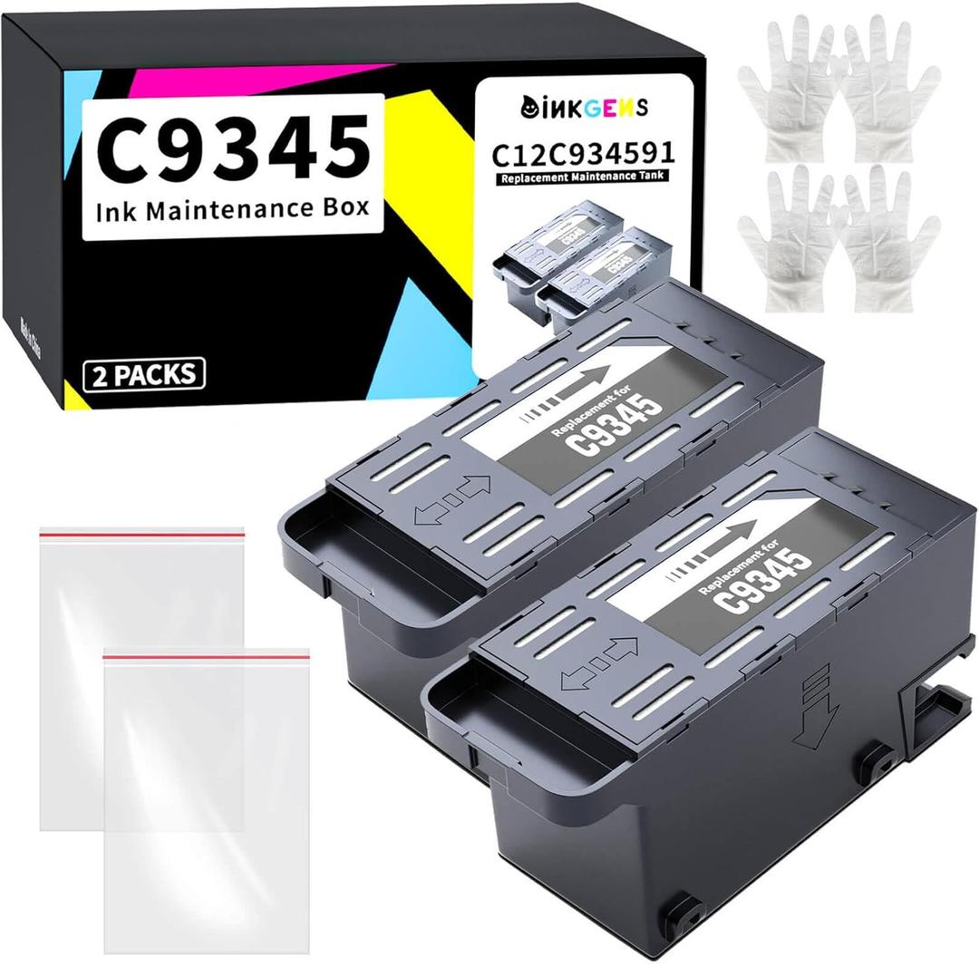 C9345 Ink Maintenance Box 2 Set Tank for ET-8550 ET-16600 ET-5850 ET-5800 ET-16650 ET-8500 WF-7840 WF-7820 ET-5880 WF-7310 ST-C8000 ST-C8090 Printer (PXMB9/C12C934591)
