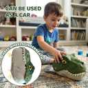 Dinosaur Launch Tracks Toys with Rolling Wheels & Storage Box & Shoulder Bag, 3-in-1 Toy Set for Kids 3+, Cool Dinosaur Car Playset for Toddler Boys & Girls' Festival Gift (Tyrannosaurus rex)