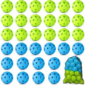 Coopay 36 Pack Plastic Baseballs Soft Baseballs Practice Balls Lightweight Hollow Training Balls with a Drawstring Bag for Hitting Pitching Batting Indoor Outdoor Sport
