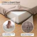 Outdoor Ottoman Cushion 23" x 19", 4" Thick High-Density Foam Replacement, Non-Slip Anti-Move Rubber Dot Base Patio Furniture Footstool Cushion, 3-Sided U-Zipper Washable Cover, Waterproof, 23*19*4in