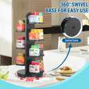 Flavor Pod Holder for Ninja Thirsti Pods, 360 Rotating 14-Flavor Storage Holder for Ninja Thirsty Drink System Pod Organizer for Ninja Thirsty Flavor Pods,Water Flavoring (Black)