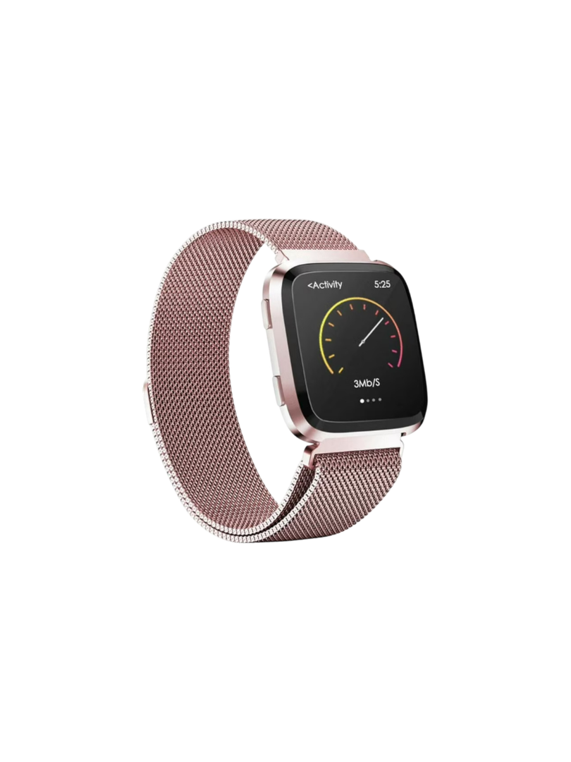 STAINLESS STEEL MESH BAND FOR USE WITH FITBIT VERSA ROSE GOLD - New