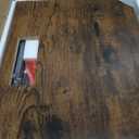 SUPERJARE Nightstand with Charging Station, Bed Side Table with Adjustable Fabric Drawer, Night Stand for Bedroom, 3Tier Storage End Table, for Living Room, Rustic Brown and Black