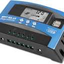 100A MPPT Solar Charger Controller 12V/24V Auto Intelligent Regulator with LCD Display/Dual USB Port/Adjustable Parameter/3 Load Modes Fit for Lead-Acid, Lithium-Ion and Lithium Iron Phosphate Battery