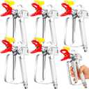 SG02 Airless Paint Spray Gun High Pressure 3600PSI 517 Tip Swivel Joint for Pump Sprayer Parts Accessories (6 Sets)
