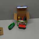 Battery Operated Locomotive Train Set for Wooden Train Tracks,Powerful Engine Train Vehicles Train Electric Remote Control Cars with Light&Sound Train Toy Gift for Kids Toddler