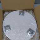 3-Pack Wood Plant Stands Indoor, Single Plant Stand for 6-12 Inch Pots, Mid-Century Modern Plant Stool, Tall Plant Stand for Large Plants for Living Room, Balcony, Office (White) (White Tray with Wood Color Legs)