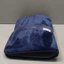 HUXMEYSON Bathroom Rugs Sets 3 Piece, Non-Slip & Quick Dry Bath Mat Set, Ultra Soft Velvet Bath Rugs for Bathroom, Toilet and Shower Floor, Navy (17"x24" + 20"x32" + U Shape 20"x24")