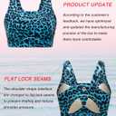 RUNNING GIRL High Impact Sports Bras for Women,Racerback Running Bra Workout Crop Tank Tops Longline Sports Bra Push up (Blue, XXXL)