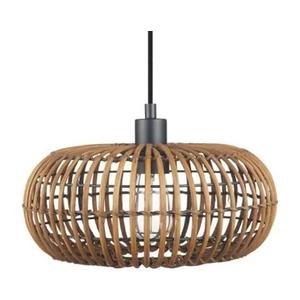 GLOBE Electric 65939 Fitz 1-Light Plug-in or Hardwire Pendant Lighting, Rattan Shade, White Socket