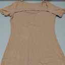 Valiamcep Women's Summer Mini Dress Short Sleeve Square Neck Cut Out Sexy Ribbed Knit Fitted Casual Pencil Bodycon Dresses (S)