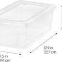 IRIS USA 6-Pack Storage Bins with Lids, 6 Quart - Crystal Clear, Shoe Boxes Stackable Containers Organize Shoes Closet Shelves, Teacher Tools Classroom Organization, Game - BPA-Free Plastic