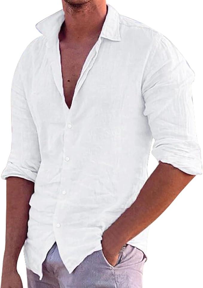 Cotton Shirt Size XXL white With Buttons. 95% Cotton 5% Linen