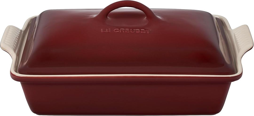Le Creuset Stoneware Heritage Covered Rectangular Casserole, 4 qt. (12" x 9"), Rhone