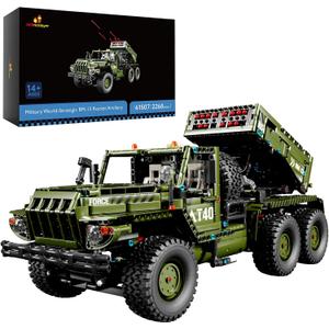 JMBricklayer Rocket Artillery Building Set, Adults WW2 Military Tank Model Toy Construction Set, Army Vehicle Collectible Home Display, Gifts for Boys Teens Adults 61507