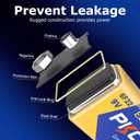 PKCELL 9V Batteries, 24 Pack 9 Volt Batteries Carbon Zinc, 9V Battery for Smoke Detector, Alarms, 6F22 Square Battery