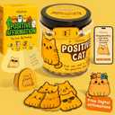Positive Cats Affirmation Jar - 60 Daily Affirmation Cards For Anxiety Relief, Funny Cat Gifts For Women Birthday, Christmas Gifts For People Who Love Cats, Mental Health Gift For Desk Decor