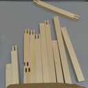 Hotop 6 Set Stretcher Bars for Needlework 6 Sizes Wooden Canvas Stretcher Bars for Needlepoint Embroidery Stitch Frame Set Bundle with Crafts (6 Size,Natural)