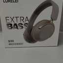 LORELEI Q30 Bluetooth Headphones Over Ear,60H Playtime & 3 EQ Music Modes,BT6.0 Headphones Wireless with Mic,Foldable Lightweight Headsets,HiFi Stereo Deep Bass for Home Travel iPad Tablet-Dunes Grey