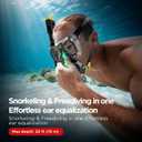 Snorkeling Gear for Adults Teen, Full Face Snorkel Mask with Ear Equalization, Quick Release Anti-Leak and Anti-Fog with Mesh Bag, Flexible Dry Top Snorkel, Beach, Pool