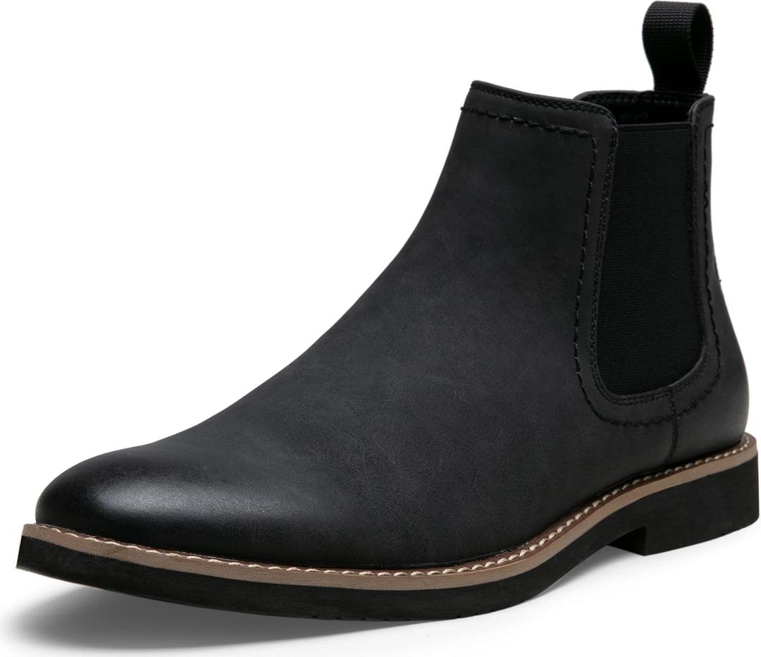 Vostey Chelsea Boots Men Casual Dress Boots Black Ankle Classic Slip on Boots for Men (10)